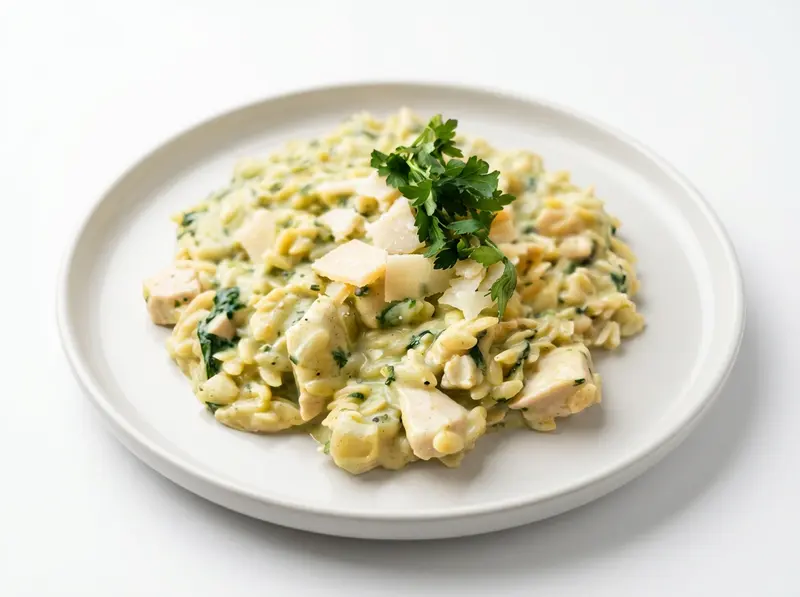 Creamy Garlic Chicken Orzo
