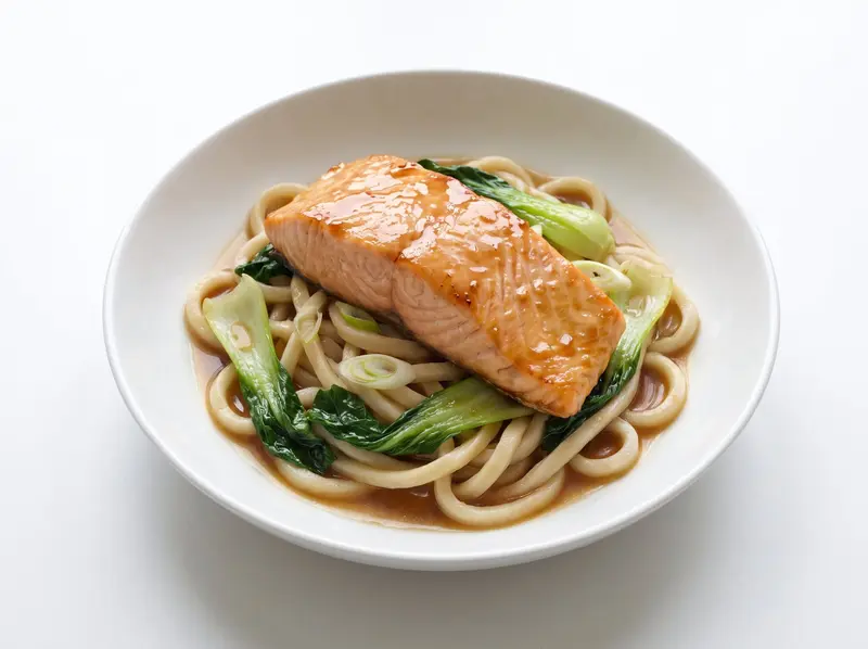 Teriyaki Salmon with Noodles