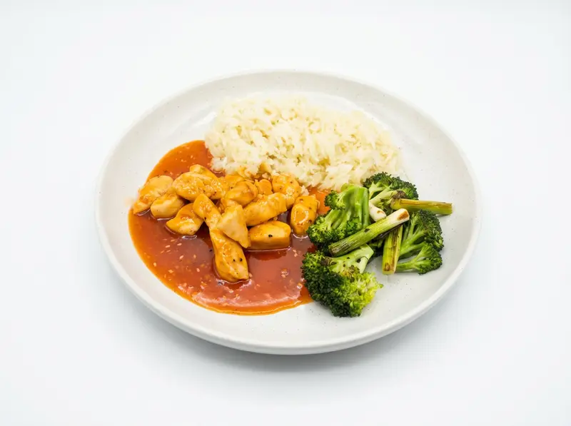 Honey Sriracha Chicken with Chargrilled Veg