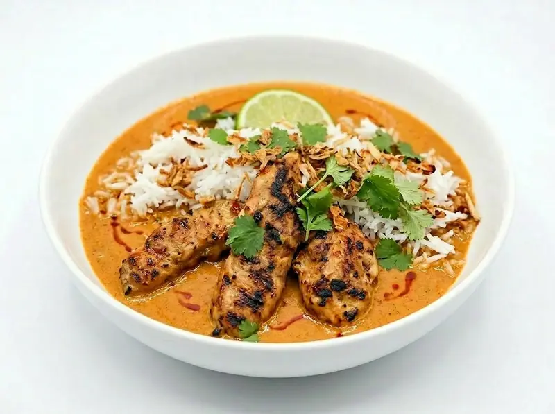 Coconut Curried Chicken Broth and Rice