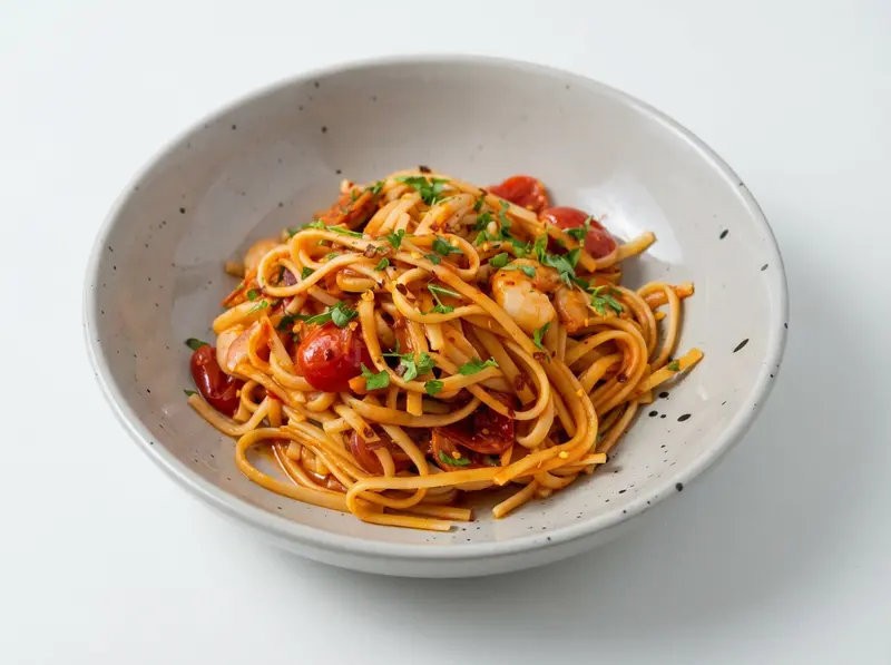 Prawn and Chorizo Linguine